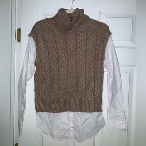 Turtleneck Button Down Shirt